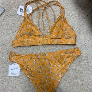 yellow floral bikini